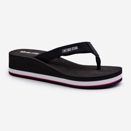 Women's flip-flops on a wedge Big Star JJ274A332 Black 2