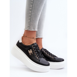 Women's Leather Sneakers on the Platform Black Pernalia 2 Women's Leather Sneakers on the Platform Black Pernalia 2