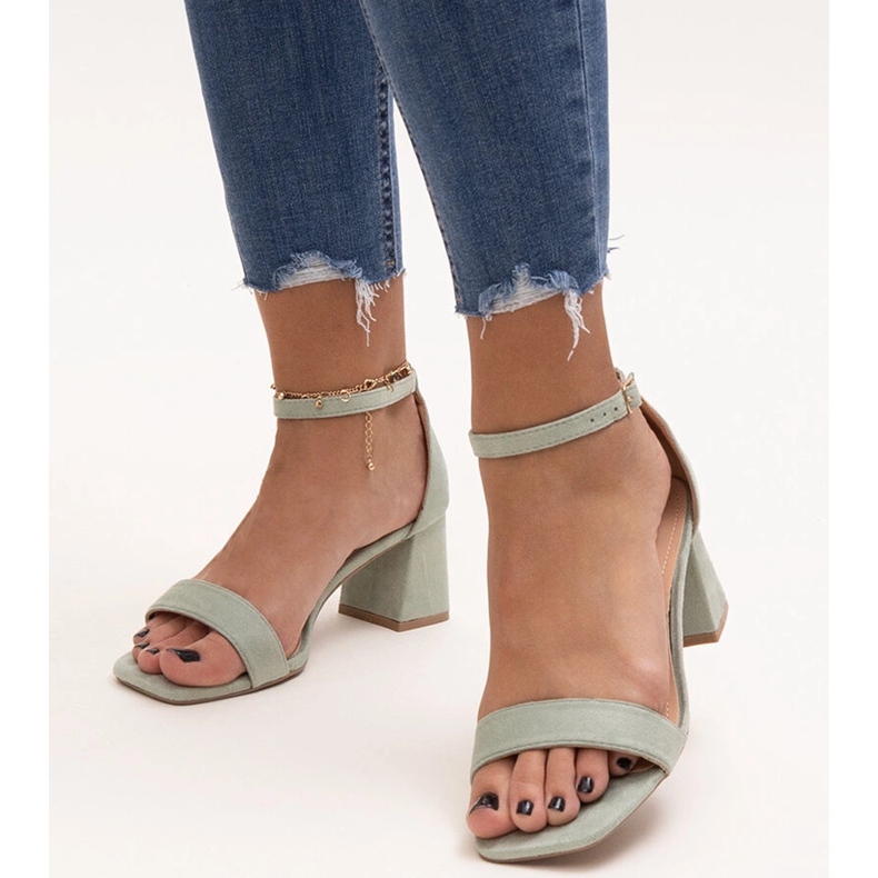 Light green Issa high-heeled sandals 1 Light green Issa high-heeled sandals 1