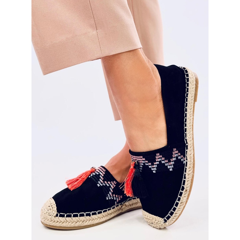 Boho espadrilles with Birna Black fringes 1