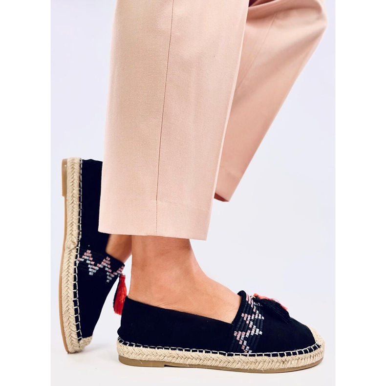Boho espadrilles with Birna Black fringes 2