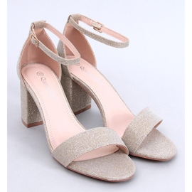 Yanas Gold iridescent high-heeled sandals golden 1