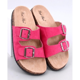 Ponses Fuchsia cork slippers pink 1
