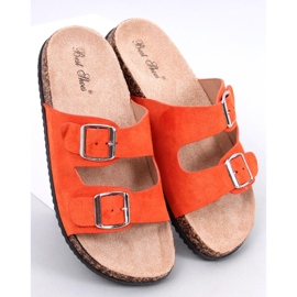 Ponses Orange cork slippers 1