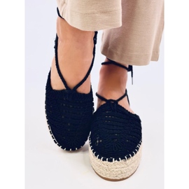 Yaweh Black women's lace espadrilles 1