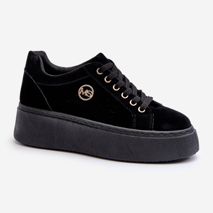 Women's Low Platform Sneakers Black Telirra 1