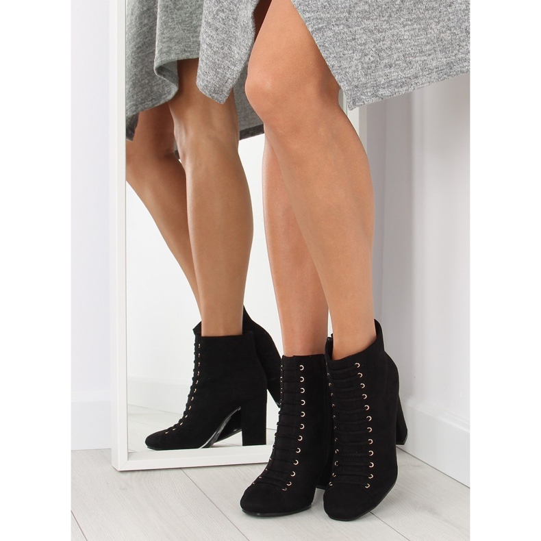 Black black suede high heels 2