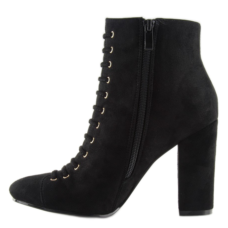 Black black suede high heels 1