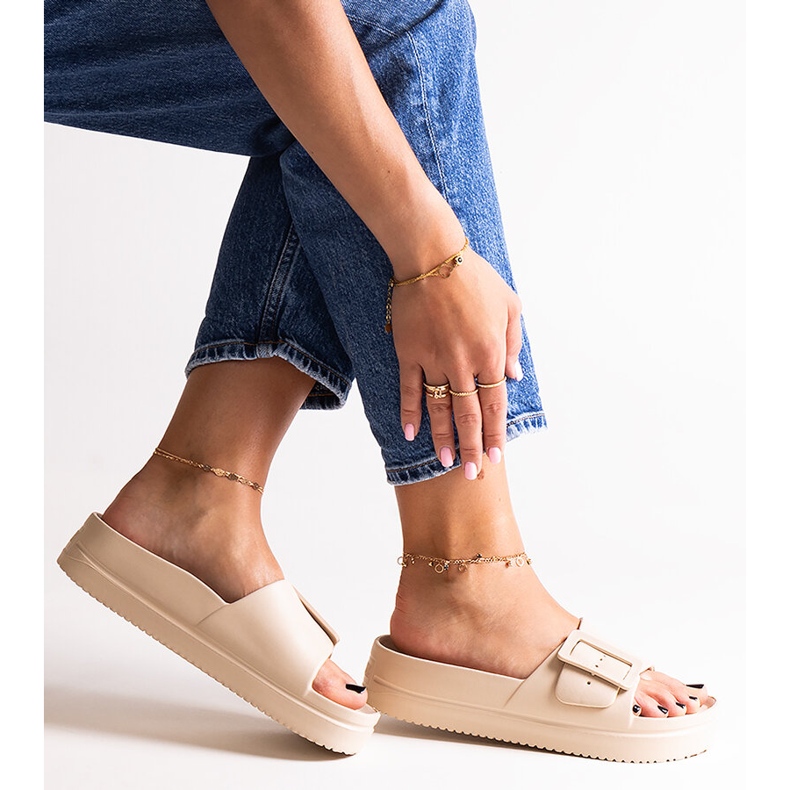 Beige flip-flops Big Star NN274A666 801 1