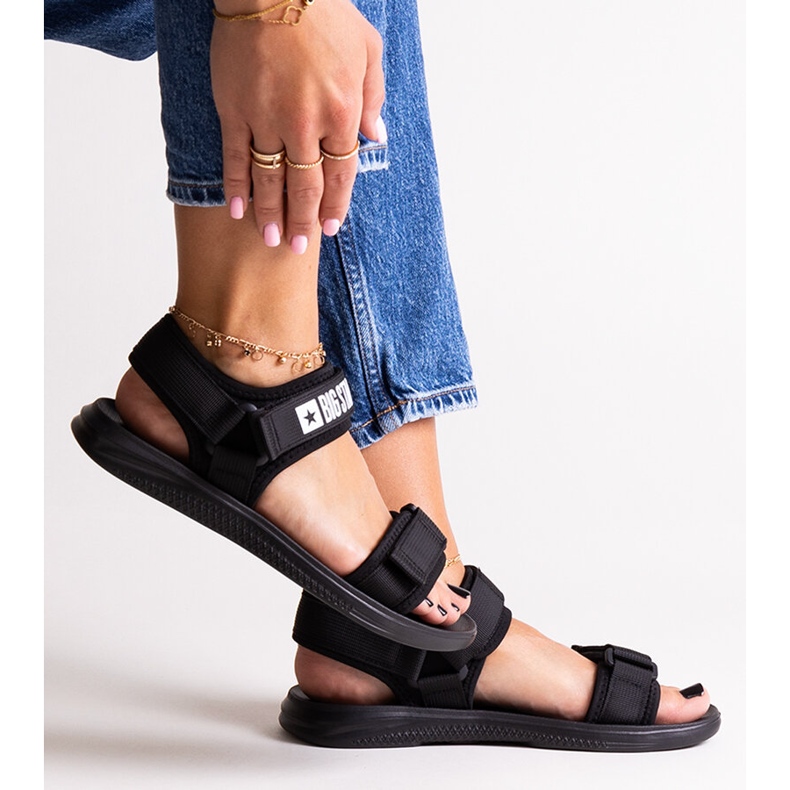 Black sports sandals Big Star HH274A024 1 Black sports sandals Big Star HH274A024 1