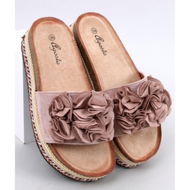 Raven Beige flip-flops with a thick, colorful sole 1