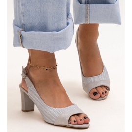 Evento Silver sandals with Myrle leather insole grey 1 Evento Silver sandals with Myrle leather insole grey 1