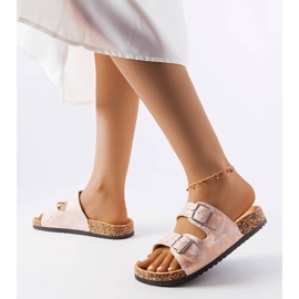 Pink slides with Arnaude buckles 1