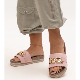 Pink flip-flops with a shiny buckle by Niamh 1