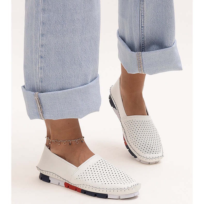 Evento White openwork leather shoes by Wendel 1