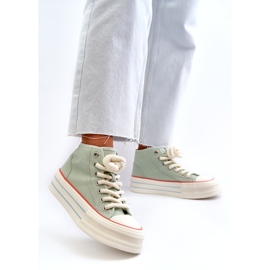 Seastar Women's Platform Sneakers Mint Aineri green 2