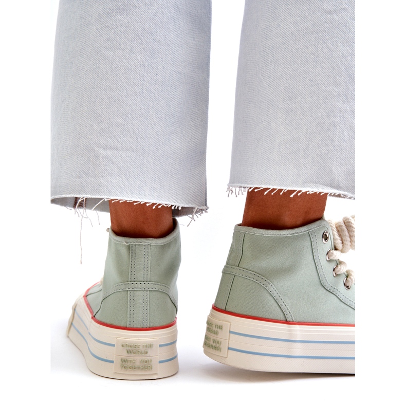 Seastar Women's Platform Sneakers Mint Aineri green 3