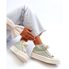 Seastar Women's Platform Sneakers Mint Aineri green 1