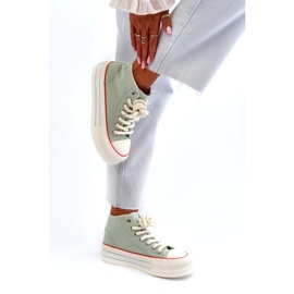 Seastar Women's Platform Sneakers Mint Aineri green 4