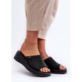Scented Women's Wedge Flip-Flops ZAXY LL285084 Black 2