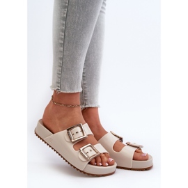 Women's Smooth Slides ZAXY NN285058 Light beige 2