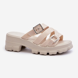 Scented Women's Low-Heel Flip-Flops ZAXY NN285042 Light Beige 1