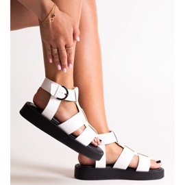 White platform sandals Big Star NN274072 1