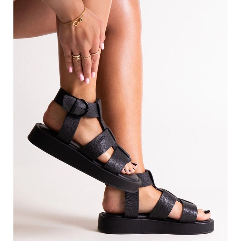 Black platform sandals Big Star NN274071 1
