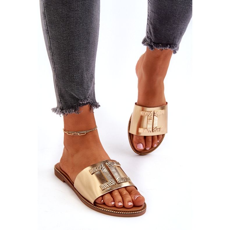 Seastar Women's flip-flops with gold decoration golden 1