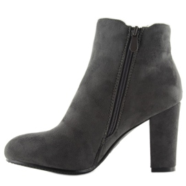 Boots insulated gray heels H706 gray grey 2