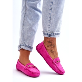 Confly Women's Classic Suede Loafers Pink 2