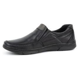 Olivier Men's leather slip-on shoes 62K black 1