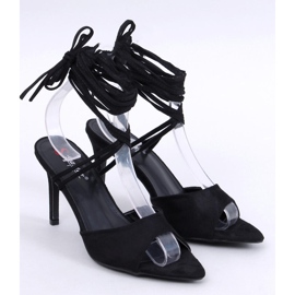 Gennaro Black lace-up high-heeled sandals 1