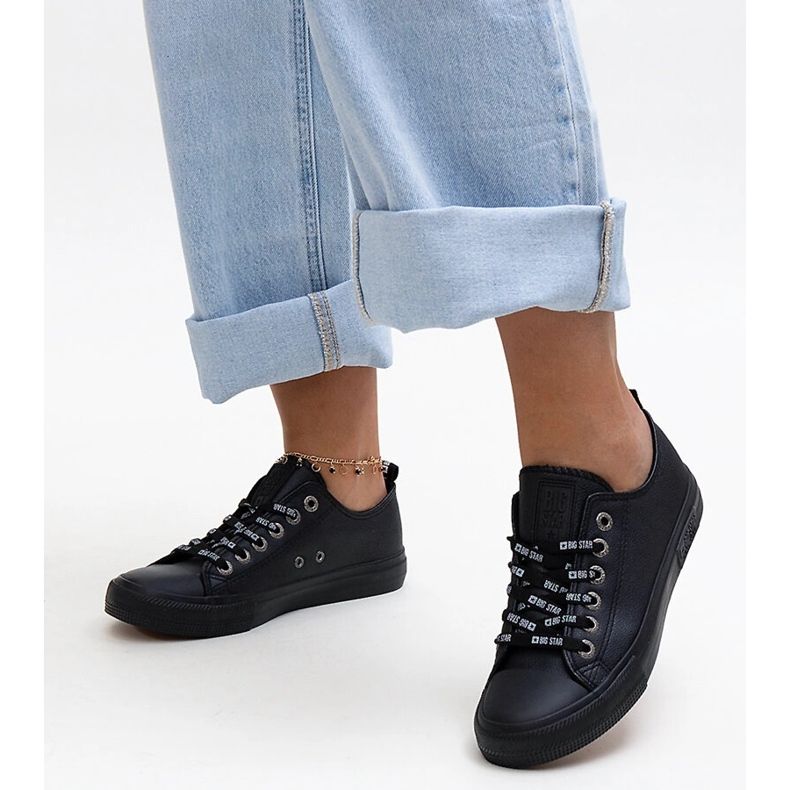 Black eco leather sneakers Big Star KK274106 1 Black eco leather sneakers Big Star KK274106 1