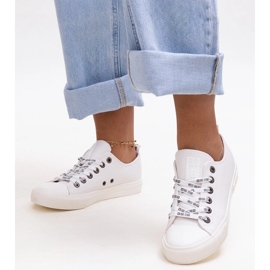 White eco leather sneakers Big Star KK274105 1