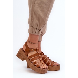 Zazoo 40410 Women's Leather Sandals, Brown 2 Zazoo 40410 Women's Leather Sandals, Brown 2