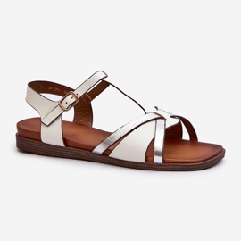 Women's Flat Sandals Made of Eco Leather Sergio Leone SK071H White 1