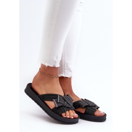 Fragrant Women's Flip-Flops With a Flat Sole ZAXY LL285096 Black 2