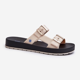 Women's Flip-Flops With a Flat Sole ZAXY LL285072 Light Beige 1