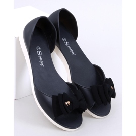 Meliski open toe ballerinas Agathe Black 1