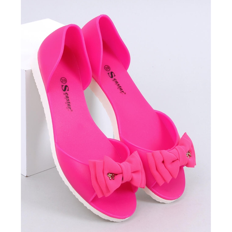 Meliski open toe ballerinas Agathe Fuchsia pink 1