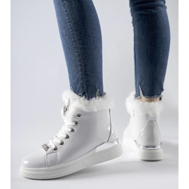 White patent sneakers with fur from Fiemme 1