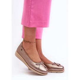Elegant Women's Ballerina Shoes Made of Natural Leather Maciejka P6504-25 Gold golden 2 Elegant Women's Ballerina Shoes Made of Natural Leather Maciejka P6504-25 Gold golden 2