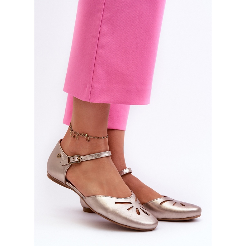 Leather women's sandals Maciejka 06641-25 Gold golden 2 Leather women's sandals Maciejka 06641-25 Gold golden 2