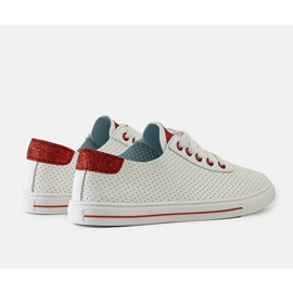 White perforated Ruala sneakers 1