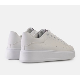 White sneakers with eye-catching Asmait decoration 1