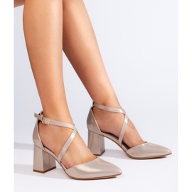 Sergio Leone women's gold pumps golden 1