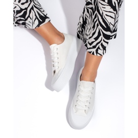 Women's platform sneakers white 2