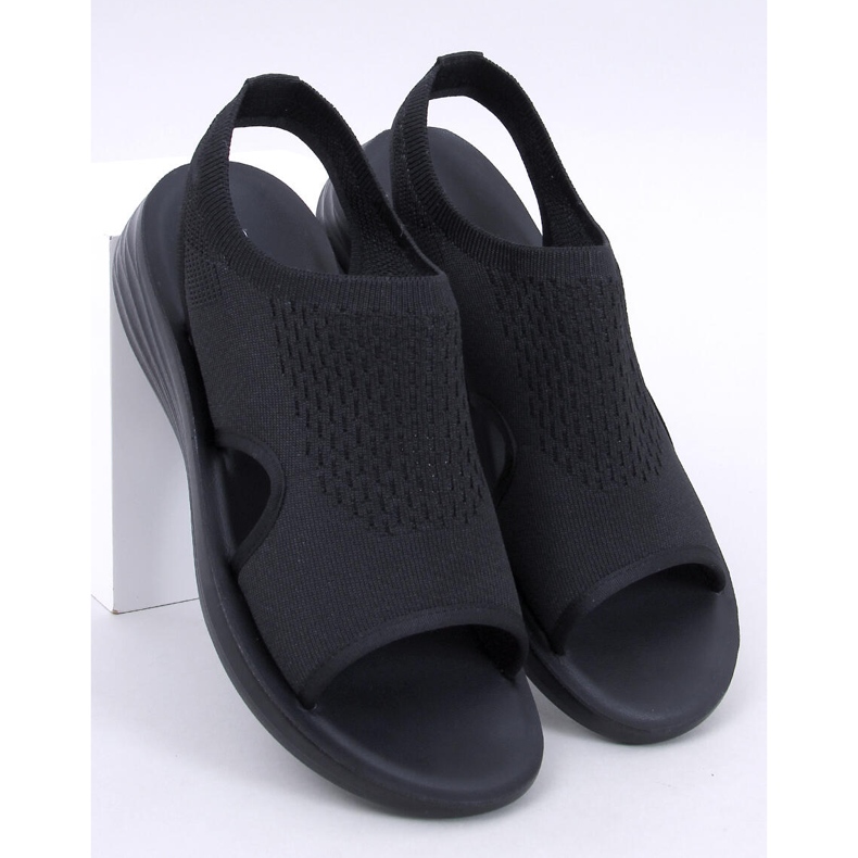 Aldos Black soft openwork sandals 1