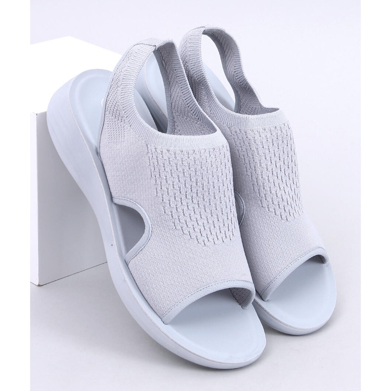 Aldos Gray soft openwork sandals grey 1